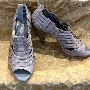 Banana Republic Taupe Strappy Peep-Toe Heels